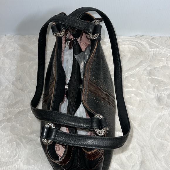 Brighton black leather hand shoulder bag 1 - Picture 9 of 13